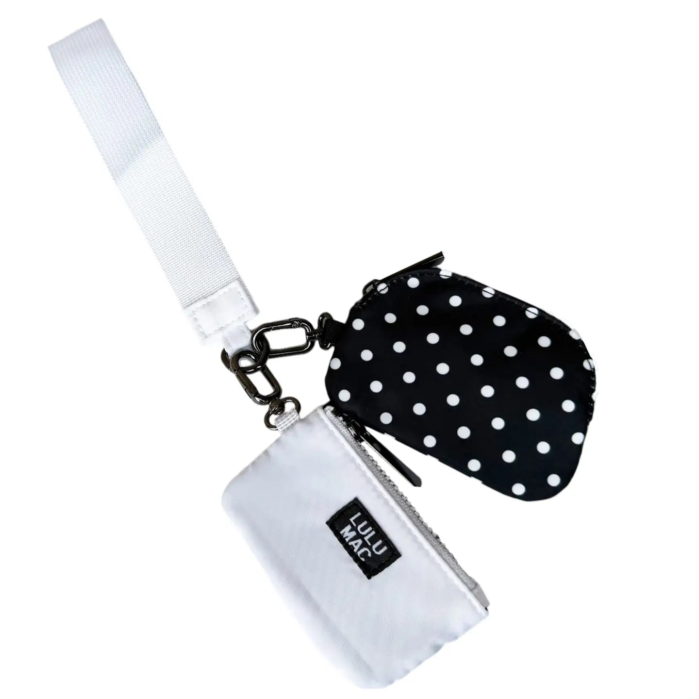 Lulu Mac Black and White Polka Dot Wristlet