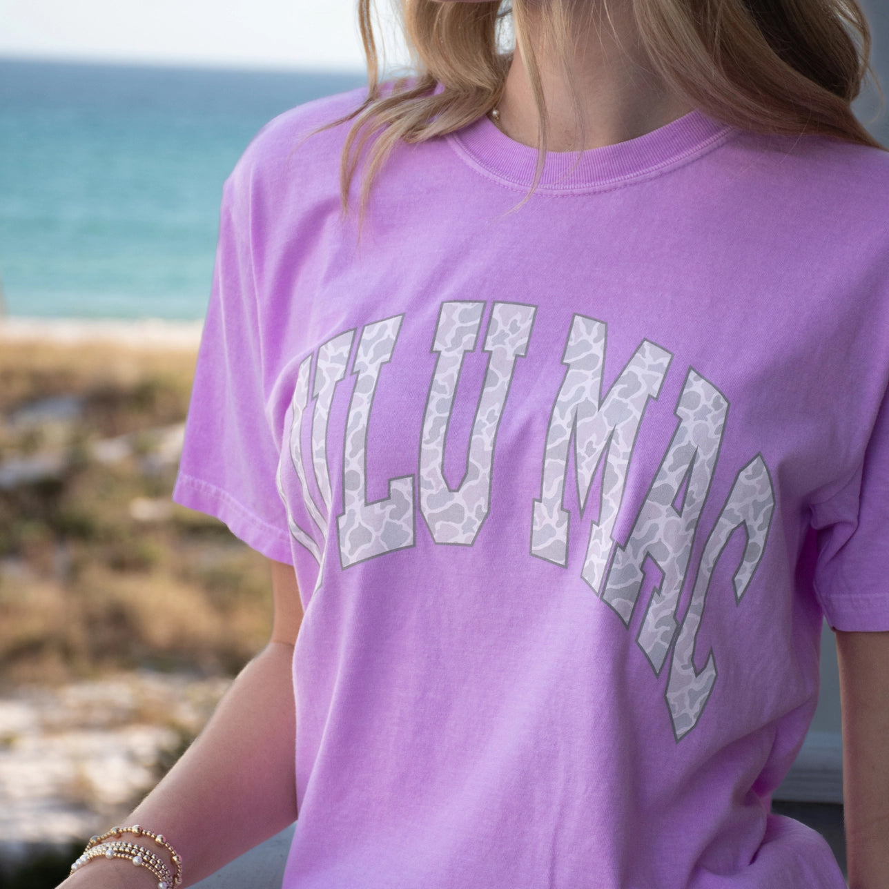 Camo Adult Neon Violet Comfort Colors Tee