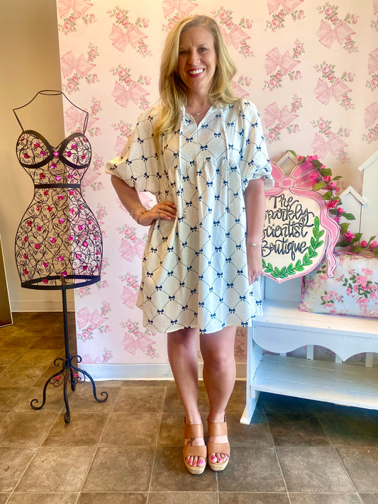 Black and White Bow Dress