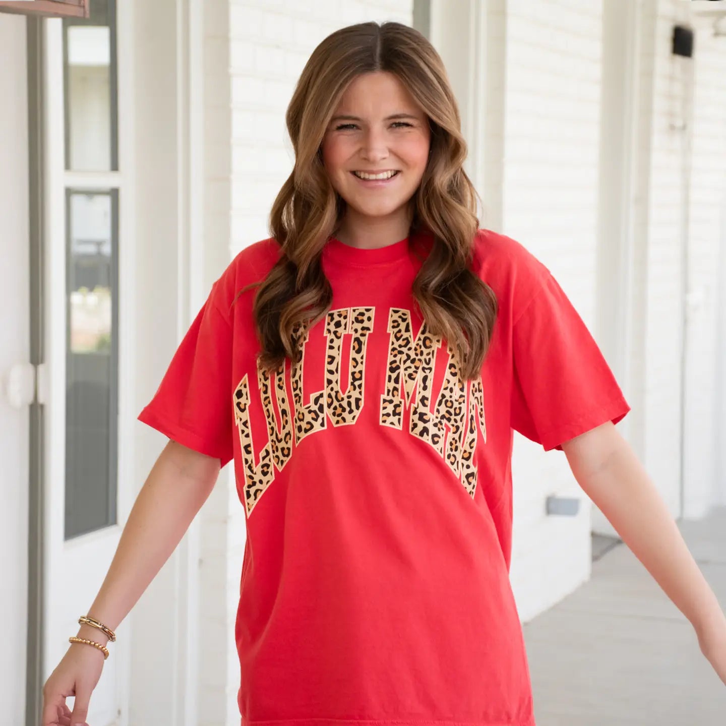 Lulu Mac Tee Paprika and Leopard