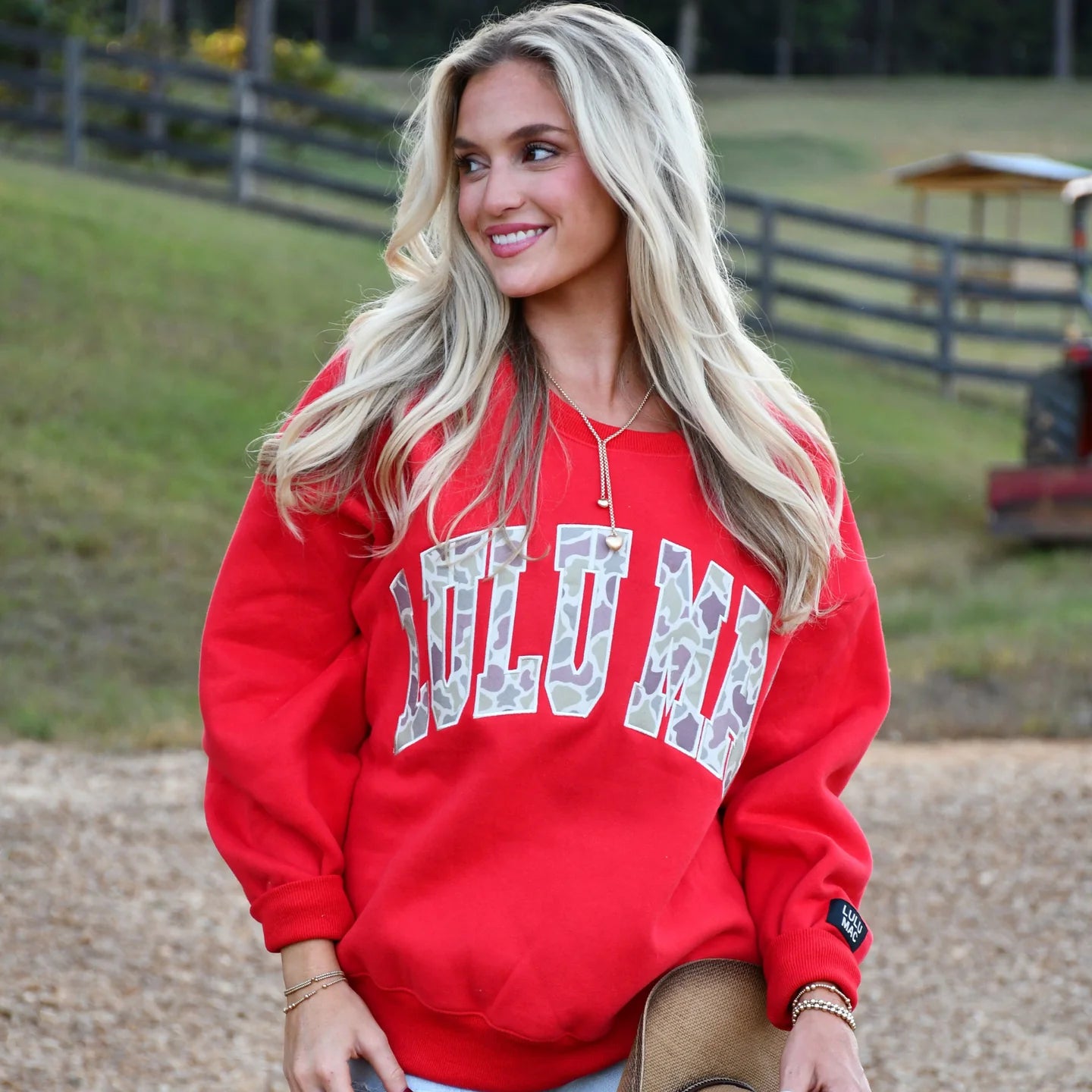 Lulu Mac Sweatshirt- Red and Camo