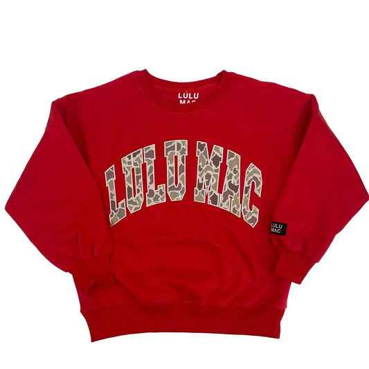 Lulu Mac Sweatshirt- Red and Camo