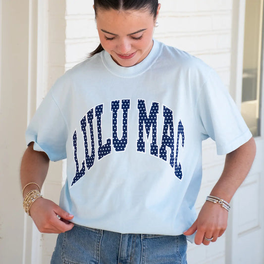 Polka Dot Adult Chambray Comfort Colors Tee