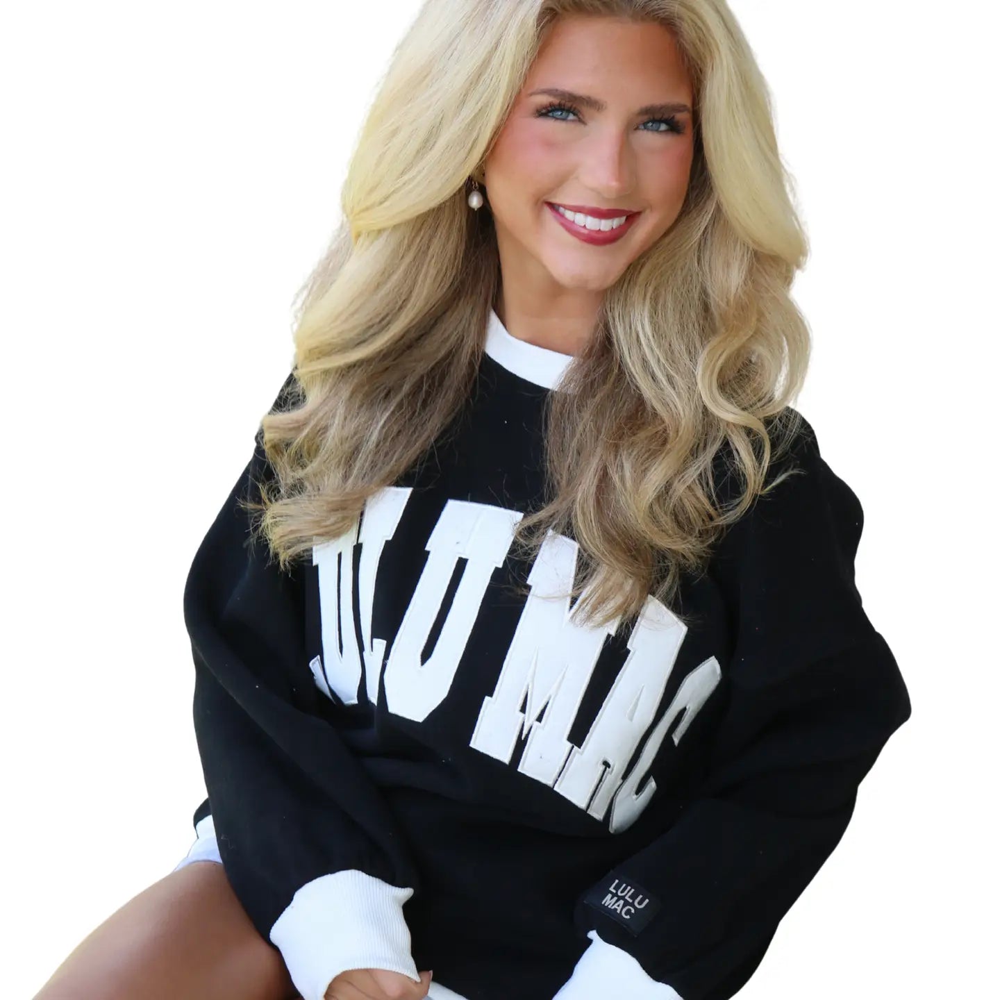 Color Block Black and White Lulu Mac Sweatshirt