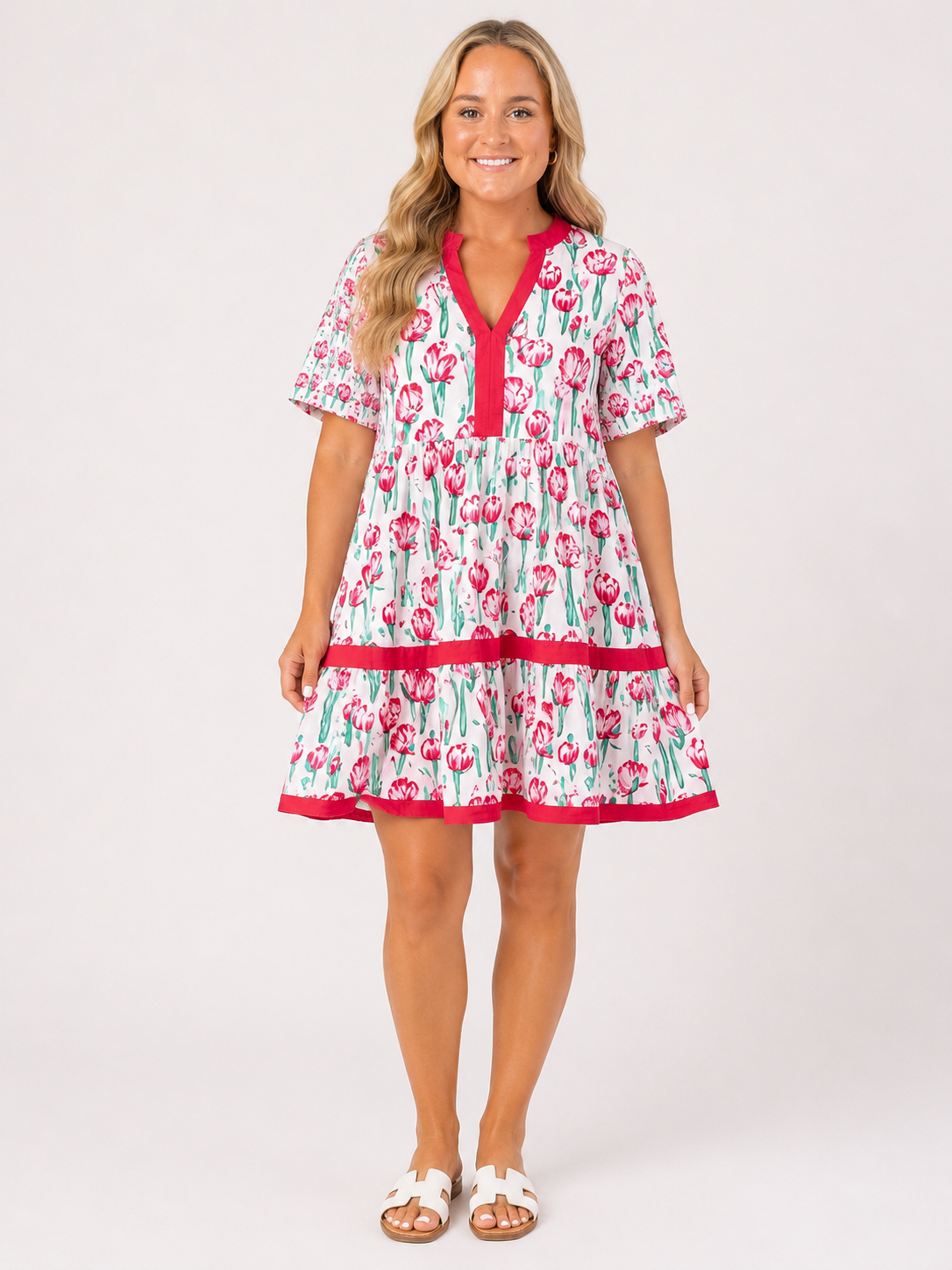 Red Floral Dress