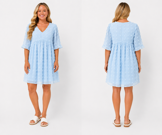 Baby Blue Dot Dress