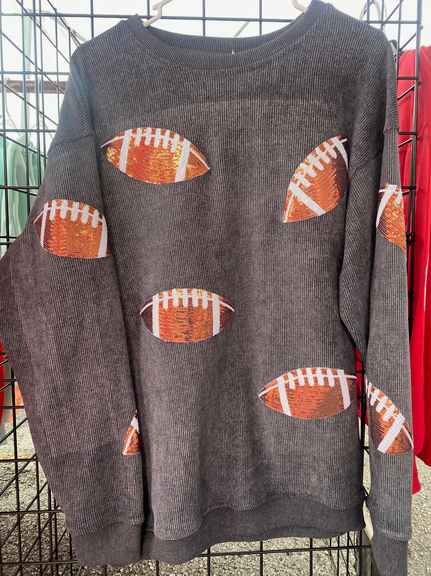 Corded Football Sweatshirt