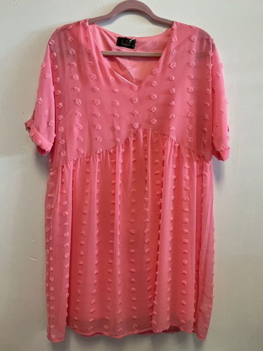 Blush Swiss Dot Mini Dress