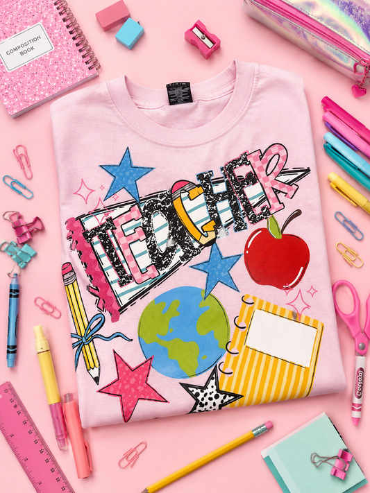 Teacher Pennant Flag Tee