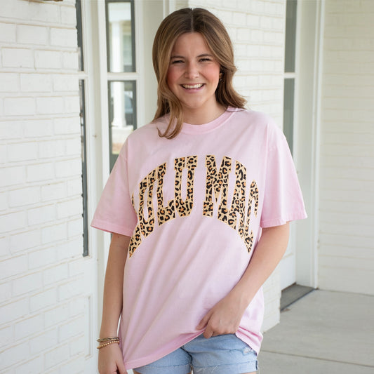 Lulu Mac Tee Pink and Leopard