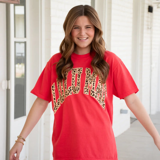 Lulu Mac Tee Paprika and Leopard