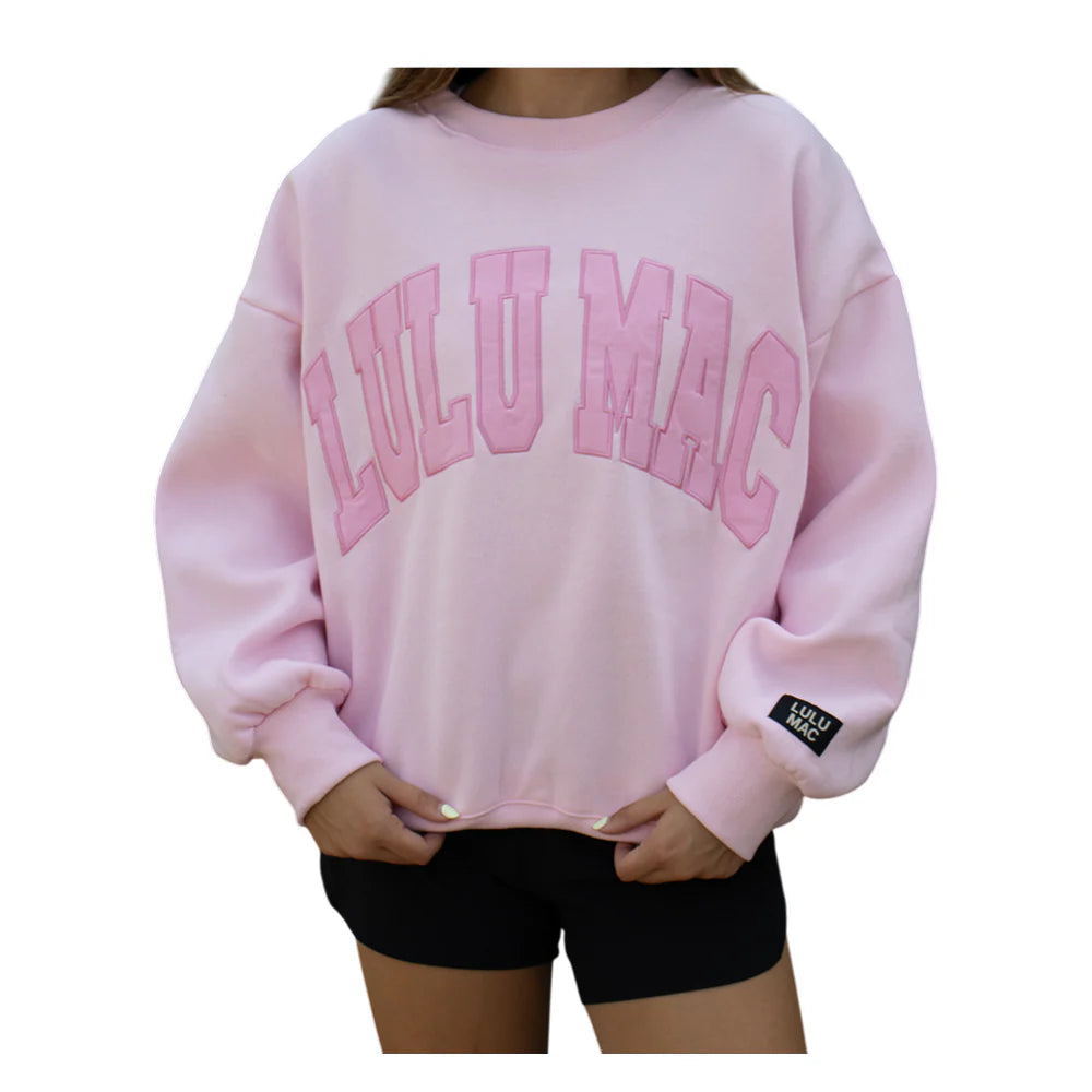 Lulu Mac Sweatshirt- Light Pink and Pink