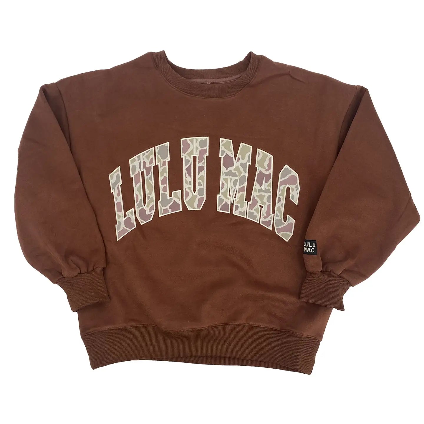 Lulu Mac Sweatshirt- Brown and Camo