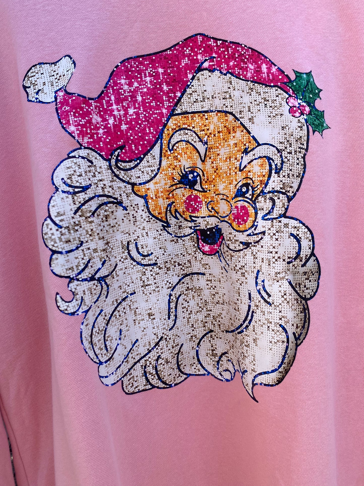 Dreaming of a Pink Christmas Santa Sweatshirt